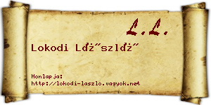 Lokodi László névjegykártya
