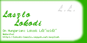laszlo lokodi business card